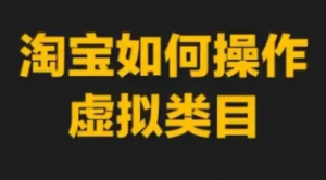 淘宝虚拟类目玩法实操-阿鑫