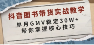 抖音图书带货实战教学,如何单月GMV稳定30W+,带你掌握核心技巧-阿鑫