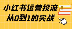 小红书运营投流,小红书广告投放从0到1的实战课-阿鑫