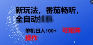 番茄畅听全自动新玩法,实现了单机日入1张,可矩阵-阿鑫