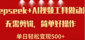 利用Deepseek和AI工具做小说视频，单日轻松变现5张-阿鑫