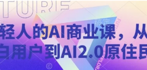 年轻人的AI商业课,从小白用户到A12.0原 住民-阿鑫