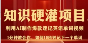 知识硬灌,10秒钟让你记住一个单词,3分钟一个视频,日入多张不是梦-阿鑫