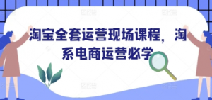 淘宝全套运营现场课程,淘系电商运营必学-阿鑫