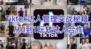 Tiktok达人管理实战秘籍,从0到1玩转达人合作-阿鑫