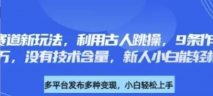 养生赛道新玩法，利用古人跳操，9条作品涨粉4.5W，没有技术含量，新人小白能轻松制作-阿鑫