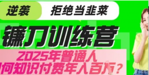 网创项目终点站-镰刀训练营超级IP合伙人】25年普通人如何通过'知识付费