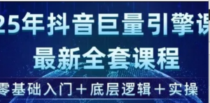 2025年抖音巨量引擎最新全套课程,零基 础入门+底层逻辑+实操-阿鑫