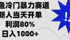 闲鱼冷门暴力赛道，新人当天开单，利润80%，日入数张【揭秘】-阿鑫