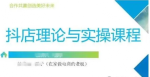 抖音小店运营课，从零基础到精通，包含注册开店、选品、推广-阿鑫