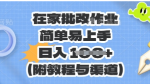在家批改作业，简单易上手，日入100+ (附教程与渠道)-阿鑫