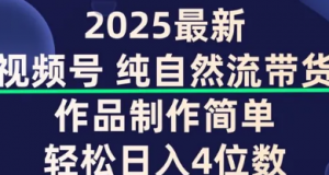 视频号纯自然流带货，作品制作简单，轻松日入4位数，保姆级教程-阿鑫