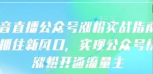 语音直播公众号涨粉实战指南，你抓住新风口，实现公众号快速涨粉开通流量主-阿鑫