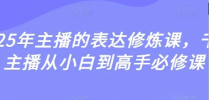 2025年主播的表达修炼课，千万主播从小 自到高手必修课-阿鑫