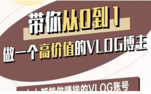 带你从0-1做一个高价值的VLOG博主二期，人人都能做挣钱的VLOG账号-阿鑫