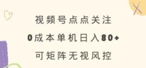 视频号点点关注,0成本单号80+,可矩阵,绿色正规,长期稳定【揭秘)-阿鑫