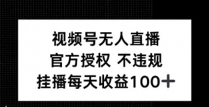 视频号无人直播，官方授权 不封号，小游戏挂播每天收益100+-阿鑫