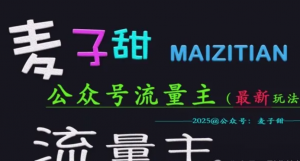 麦子甜2025公众号流量主全网最新玩法核心，手把手教学，成熟稳定，收益有保障-阿鑫