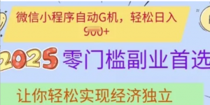 0门槛副业首选,微信小程序挂儿,让你轻松实现经济独立【揭秘-阿鑫