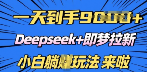 日入多张，Deepseek+即梦拉新，新手躺 挣攻略来啦-阿鑫