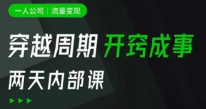 一人公司:流量变现课,一人公司的方法模型拆解,拆解富人思维,流量思维,小老 板思维等-阿鑫
