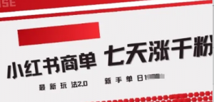 小红书商单2.0最新玩法，3天涨千粉单日 变现多张-阿鑫