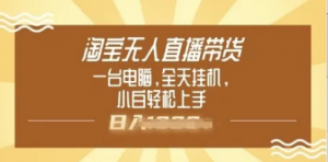 淘宝无人直播带货，一台电脑，全天挂川小后轻松上手-阿鑫