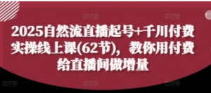 抖音自然流直播起号+千川付费实操-阿鑫