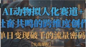 单日变现破干的流量密码，AI动物拟人化赛道、社畜共鸣的跨维度创作-阿鑫
