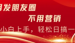 不用发朋友，不用销售，不用频繁加好友每天15分钟，日入一两百-阿鑫