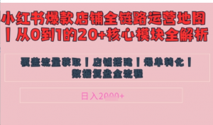 别再乱投流了!小红书店铺精细化运营让爆款笔记自己涨粉的底层逻辑，日入1k-阿鑫