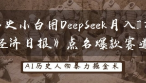 历史小白用DeepSeek月入3W《经济日报》点名爆款赛道!-阿鑫