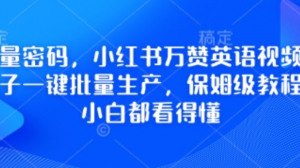 流量密码，小红书万赞英语视频用扣子一键批量生产，保姆级教程，小白都看得懂-阿鑫