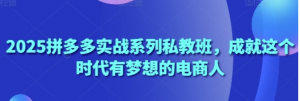 拼多多实战系列私教班，成就这个时代有梦想的电商人-阿鑫