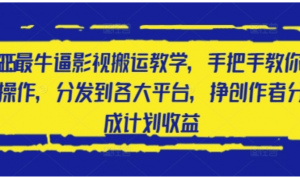 2025最牛逼影视搬运教学，手把手教你操作，分发到各大平台，挣创作者分成计划收 益-阿鑫