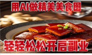 用AI做精美美食图，无需专业设备拍摄，轻 轻松松开启副业-阿鑫