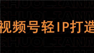 视频号线上课程，礼视频号轻IP打造-阿鑫