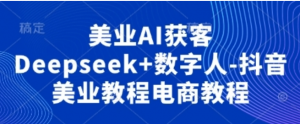 美业AI获客Deepseek+数字人，抖音美业教程电商教程 -阿鑫
