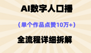AI数字人口播，单个作品点赞10万+，操作方法十分简单-阿鑫
