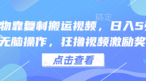 得物靠复制搬运视频，日入5张，无脑操作，狂撸视频激励奖金-阿鑫