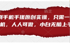 短剧手机手搓原创实操，只需一部手机，人人可做，小白无脑上手-阿鑫