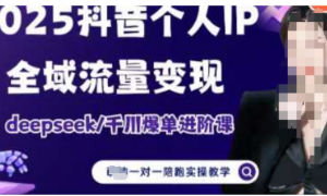 2025个人IP短视频带货(进阶版)全域流量变 现，deepseek千川爆单进阶课-阿鑫