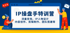 IP操盘手特训营，流量变现、IP人物设计、内容创作、剪辑等-阿鑫