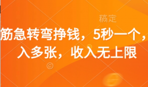 脑筋急转弯挣钱,5秒一个,日入多张,收 入无上限【揭秘)-阿鑫