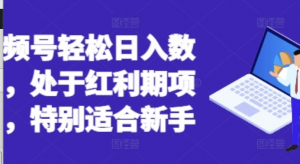 视频号轻松日入数张，处于红利期项目，特 别适合新手-阿鑫