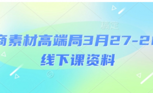 电商素材高端局3月27-28号线下课资料全程场记+100多张ppt图片+重点视频+课程思维导图+录音带字幕-阿鑫
