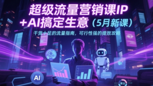 超级流量营销课IP+AI搞定生意(5月新课)干货十足的流量指南，可行性强的提效攻略-阿鑫