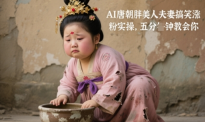 AI唐朝胖美人夫妻搞笑涨粉实操，五分钟教会你-阿鑫