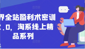 无界全站盈利术密训22.0，淘系线上精品系列-阿鑫