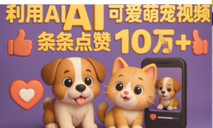 能骗过系统的AI萌宠视频制作全攻略:从0到 2W粉的爆款密码-阿鑫